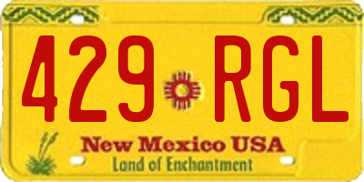 NM license plate 429RGL