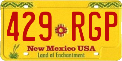 NM license plate 429RGP