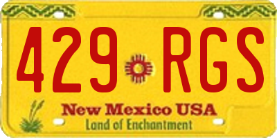 NM license plate 429RGS