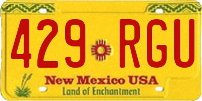 NM license plate 429RGU