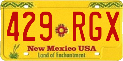 NM license plate 429RGX