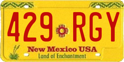 NM license plate 429RGY