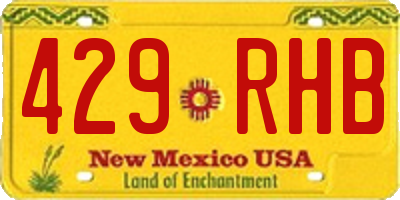 NM license plate 429RHB