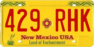 NM license plate 429RHK