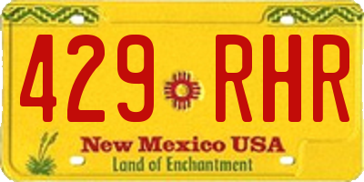 NM license plate 429RHR