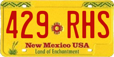 NM license plate 429RHS