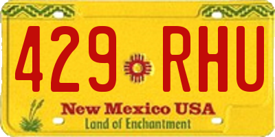 NM license plate 429RHU