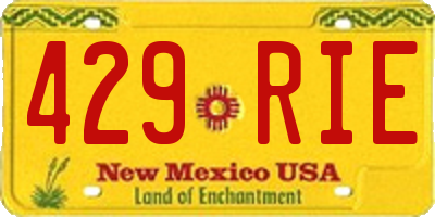 NM license plate 429RIE