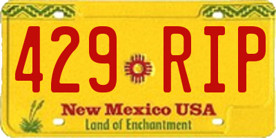 NM license plate 429RIP