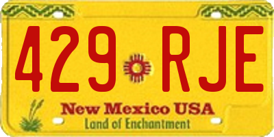 NM license plate 429RJE
