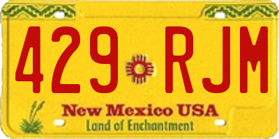 NM license plate 429RJM