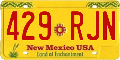 NM license plate 429RJN