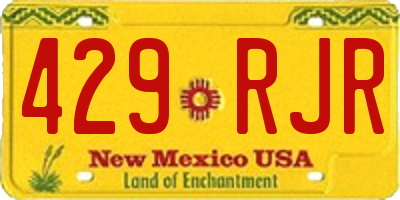 NM license plate 429RJR