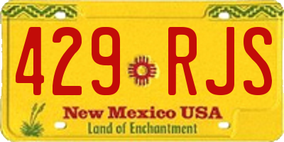 NM license plate 429RJS