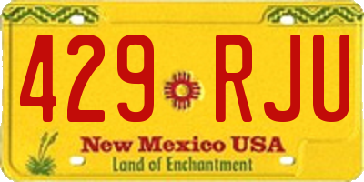 NM license plate 429RJU