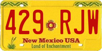 NM license plate 429RJW