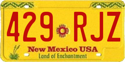 NM license plate 429RJZ