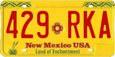NM license plate 429RKA