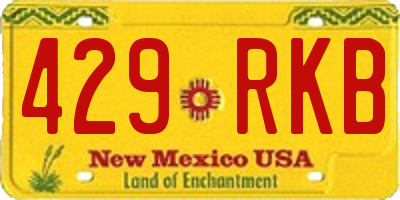 NM license plate 429RKB