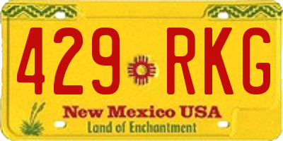 NM license plate 429RKG