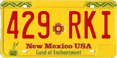 NM license plate 429RKI