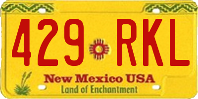 NM license plate 429RKL