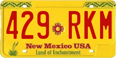 NM license plate 429RKM