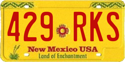 NM license plate 429RKS