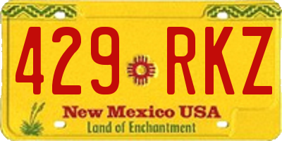 NM license plate 429RKZ