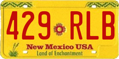 NM license plate 429RLB