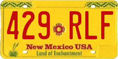 NM license plate 429RLF