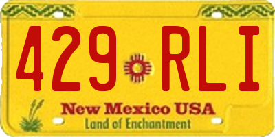 NM license plate 429RLI