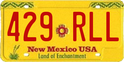 NM license plate 429RLL