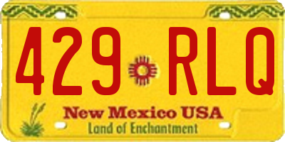 NM license plate 429RLQ