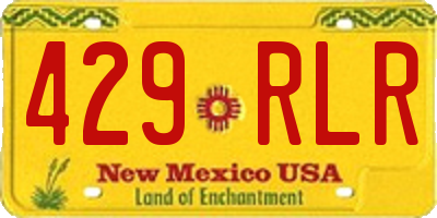 NM license plate 429RLR