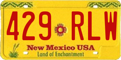 NM license plate 429RLW