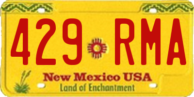 NM license plate 429RMA