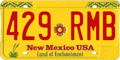 NM license plate 429RMB