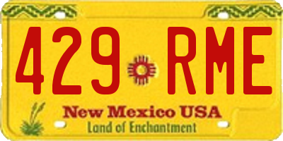 NM license plate 429RME