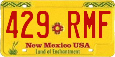 NM license plate 429RMF