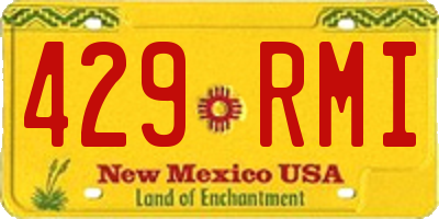 NM license plate 429RMI