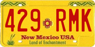 NM license plate 429RMK