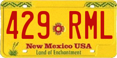 NM license plate 429RML