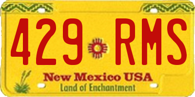 NM license plate 429RMS