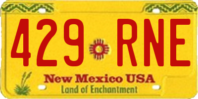 NM license plate 429RNE