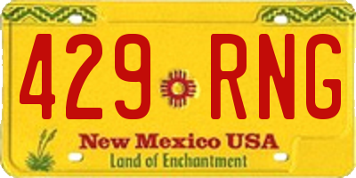 NM license plate 429RNG