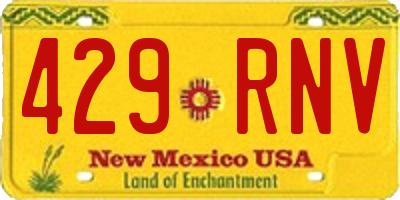 NM license plate 429RNV