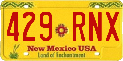 NM license plate 429RNX