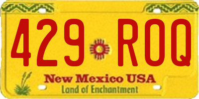 NM license plate 429ROQ