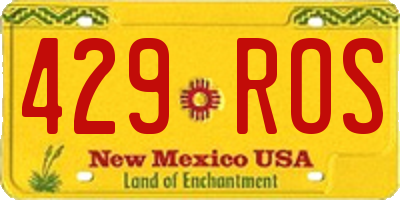 NM license plate 429ROS